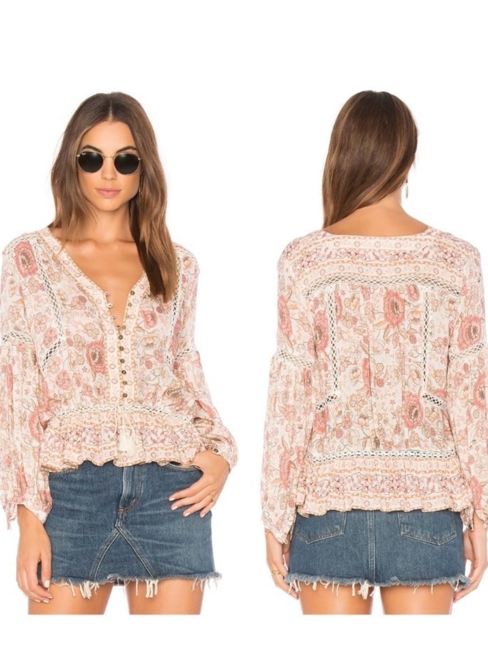 Spell Zahara Blouse with Crochet Accents